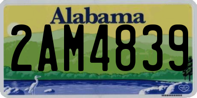 AL license plate 2AM4839