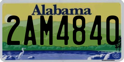 AL license plate 2AM4840