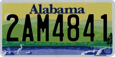 AL license plate 2AM4841