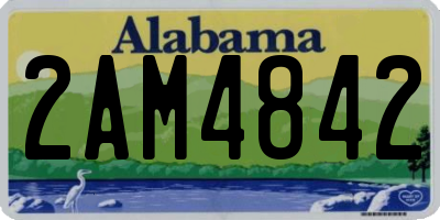 AL license plate 2AM4842