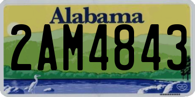 AL license plate 2AM4843