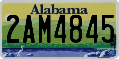 AL license plate 2AM4845