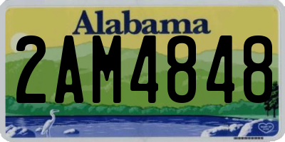 AL license plate 2AM4848