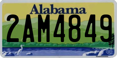 AL license plate 2AM4849