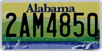 AL license plate 2AM4850