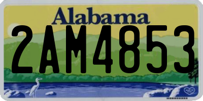 AL license plate 2AM4853