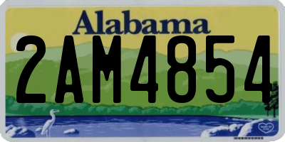 AL license plate 2AM4854