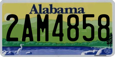 AL license plate 2AM4858