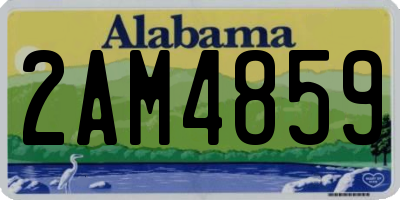 AL license plate 2AM4859