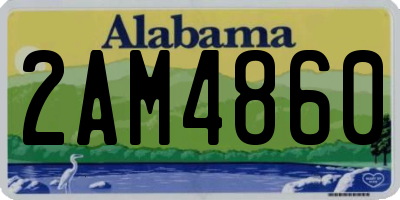 AL license plate 2AM4860