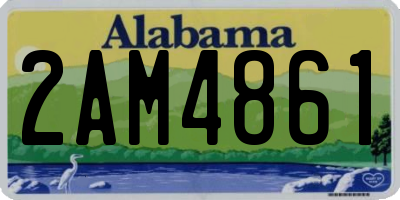 AL license plate 2AM4861