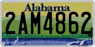 AL license plate 2AM4862