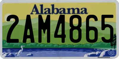 AL license plate 2AM4865