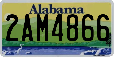 AL license plate 2AM4866