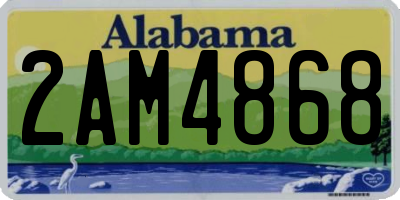 AL license plate 2AM4868