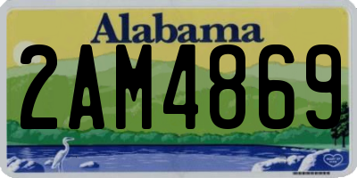 AL license plate 2AM4869