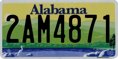 AL license plate 2AM4871
