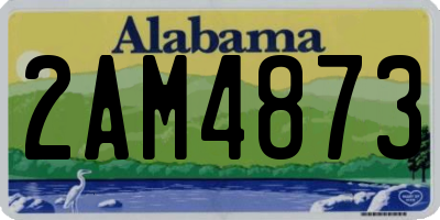 AL license plate 2AM4873