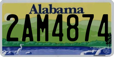 AL license plate 2AM4874