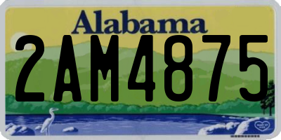 AL license plate 2AM4875