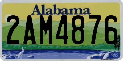 AL license plate 2AM4876