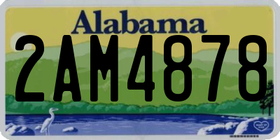 AL license plate 2AM4878
