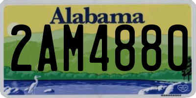 AL license plate 2AM4880