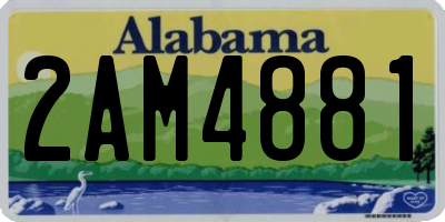AL license plate 2AM4881