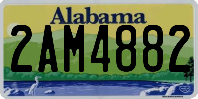AL license plate 2AM4882