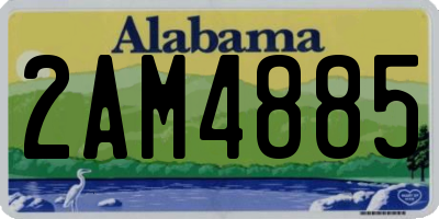 AL license plate 2AM4885