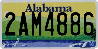 AL license plate 2AM4886