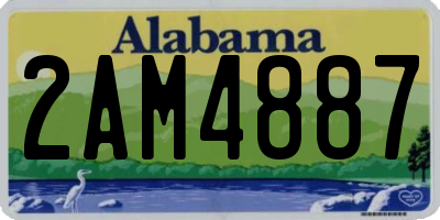 AL license plate 2AM4887