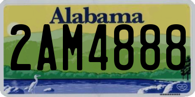 AL license plate 2AM4888