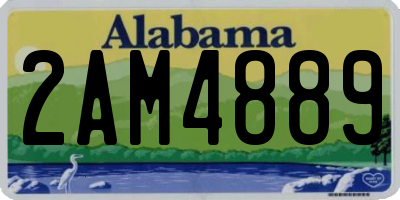 AL license plate 2AM4889