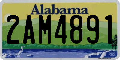 AL license plate 2AM4891
