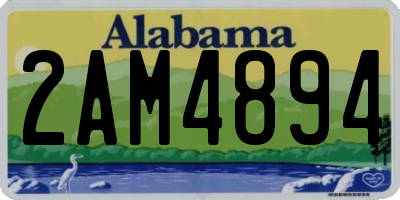 AL license plate 2AM4894