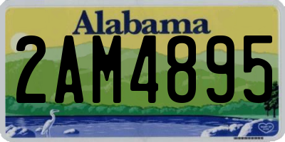 AL license plate 2AM4895