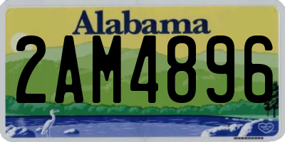 AL license plate 2AM4896