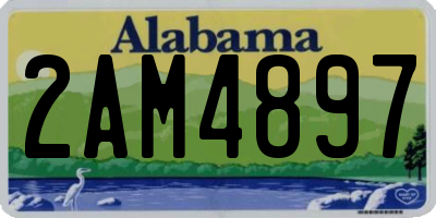 AL license plate 2AM4897