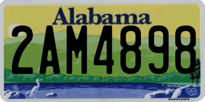 AL license plate 2AM4898
