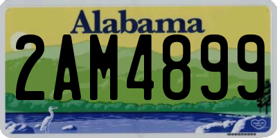 AL license plate 2AM4899