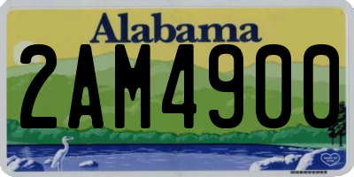 AL license plate 2AM4900