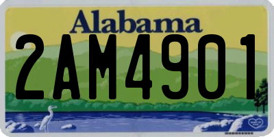 AL license plate 2AM4901