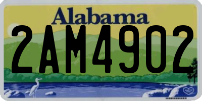 AL license plate 2AM4902