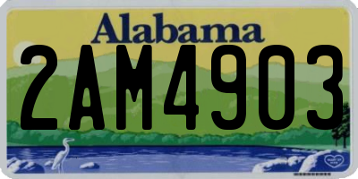 AL license plate 2AM4903