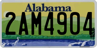 AL license plate 2AM4904
