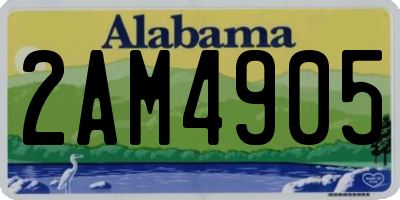 AL license plate 2AM4905