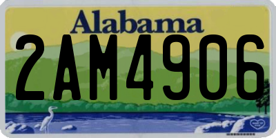AL license plate 2AM4906