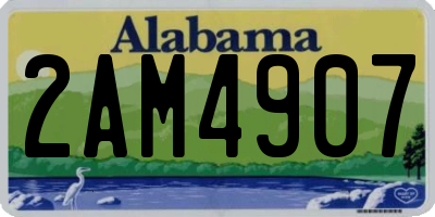 AL license plate 2AM4907