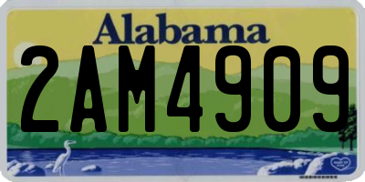 AL license plate 2AM4909